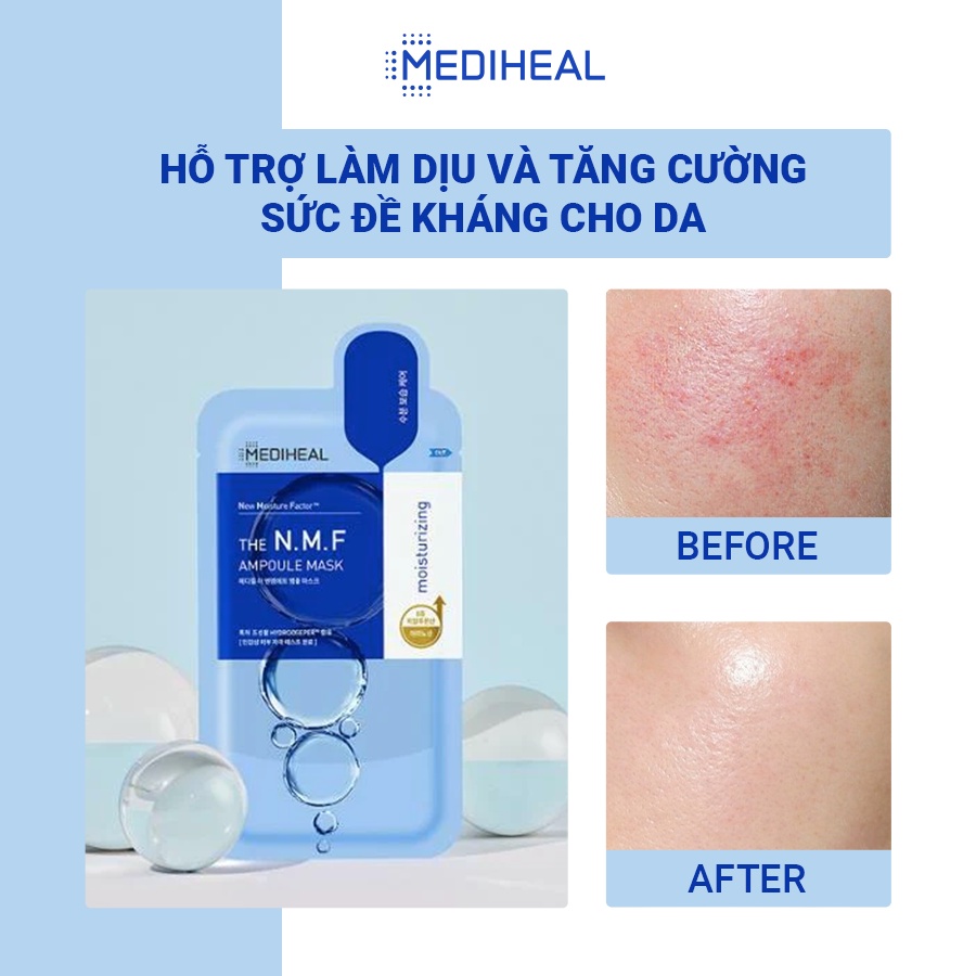 Mặt Nạ Cấp Ẩm Phục Hồi Da MEDIHEAL THE N.M.F Ampoule Mask_Moisturizing 27ml