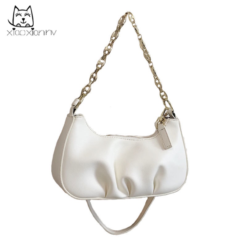 Túi Đeo Vai Phối Dây Xích Thiết Kế Nhỏ Gọn Thời Trang