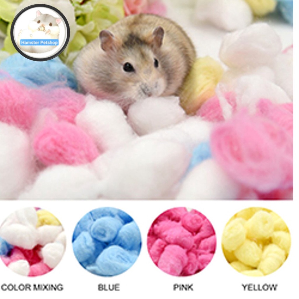 Bông gòn cotton lót ổ cho hamster , sóc