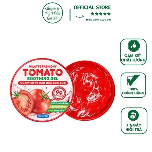 Gel Dưỡng Ẩm Giúp Da Cấp Ẩm, Dịu Mát, Đàn Hồi , Trắng Da 99% Cà Chua Tự Nhiên Vanekaa - Date Mới