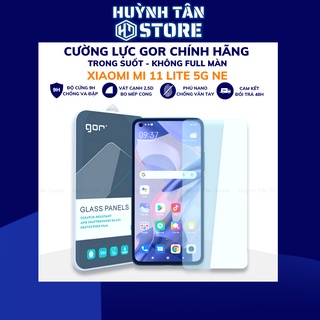 Cường lực xiaomi 11 lite 4g 5g ne trong suốt KHÔNG FULL MÀN chống bám vân tay chính hãng GOR phụ kiện huỳnh tân store