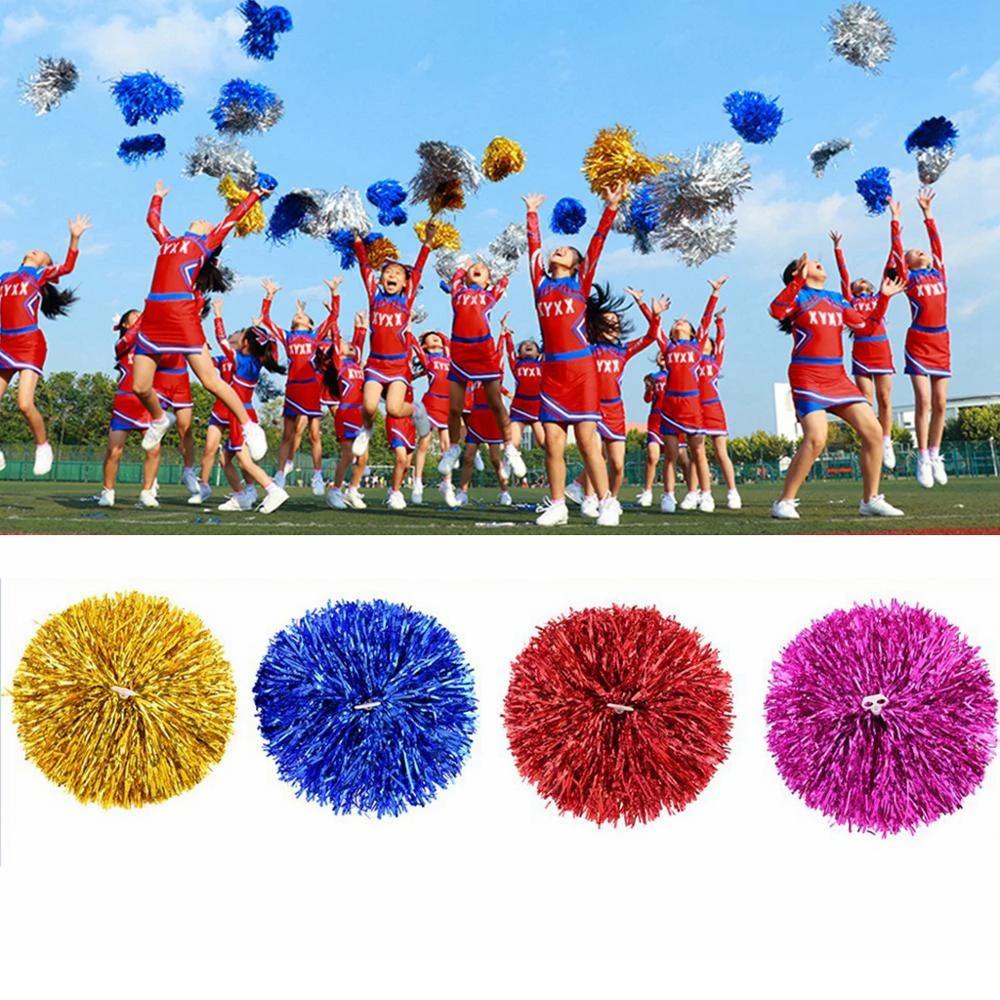 DARNELL Cheerleading Pom Poms Sport Supply Team Sports Plastic handle Metallic Streamer Dance Decorator Pompoms Cheer