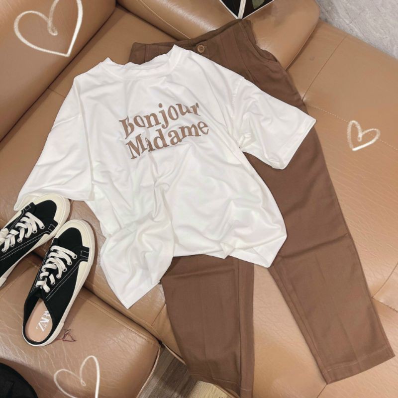 SET ÁO CHỮ QUẦN TÂY NÂU❤HÌNH THẬT TRẢI SÀN❤CAM KẾT Y HÌNH SQD173