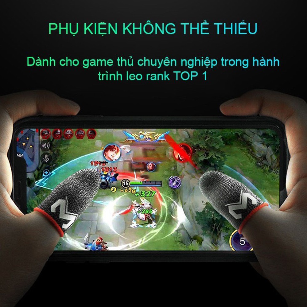 Bộ găng tay chơi game Memo Sợi Carbon cao cấp cảm ứng bao ngón tay chống mồ hôi chống trượt