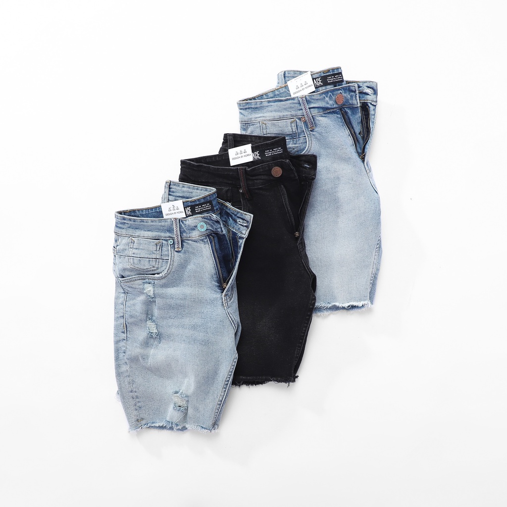 [ CAO CẤP ] Quần short jean, quần lửng jean nam wash màu đẹp, phối rách cá tính 9202