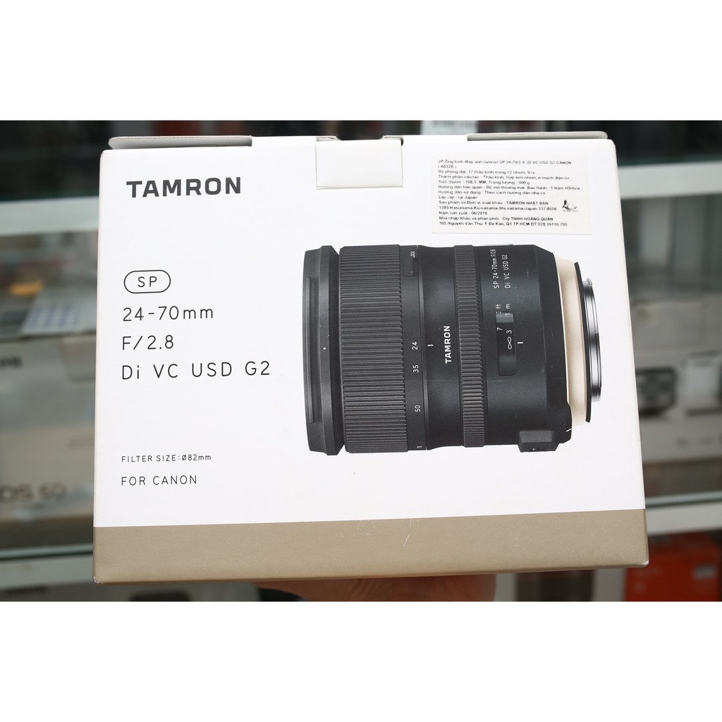 ỐNG KÍNH TAMRON SP 24-70mm F2.8 G2 For CANON - LEN ĐA DỤNG CÓ CHỐNG RUNG KHẨU 2.8