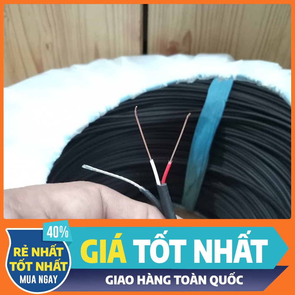 CÁP VIỄN THÔNG CAMERA NGOÀI TRỜI 2 LÕI CỨNG 500M CÓ SỢI CƯỜNG LỰC