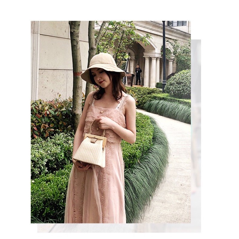 Túi Cói Khung Gỗ Hot Nhất Insta