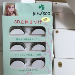 3 cặp Mi Lụa siêu mềm và tự nhiên đủ mẫu 3D Kimasoo Nhật Bản