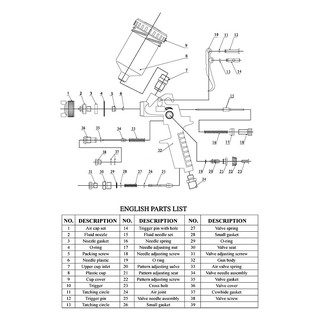 Bộ dụng cụ phun sơn đầu phun 0.8mm