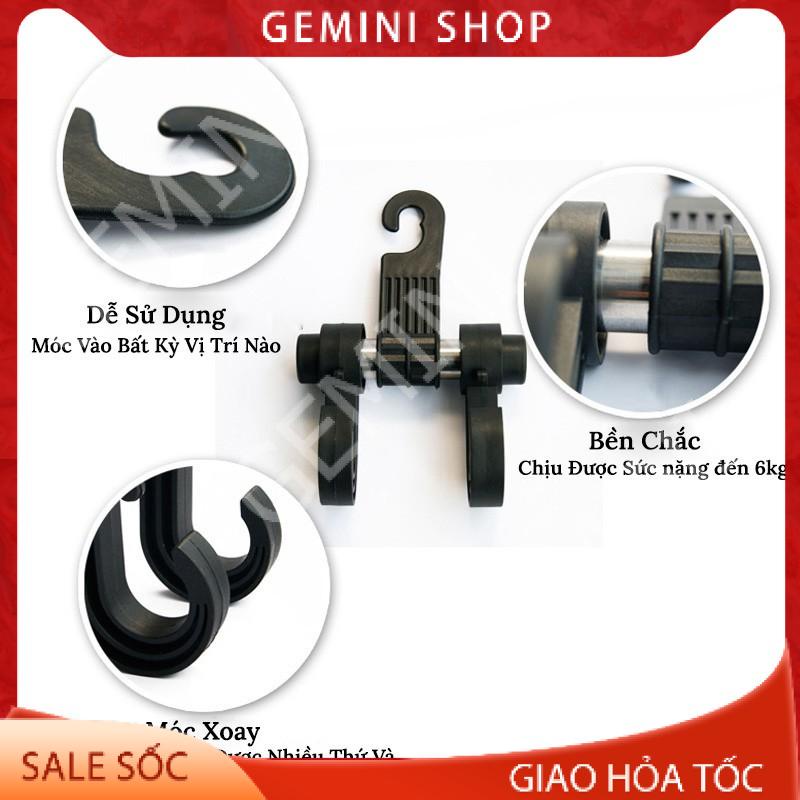 Móc Treo Đồ Ô Tô gài Sau Ghế xe hơi kiêm giá đỡ điện thoại MT2 GEMINI SHOP