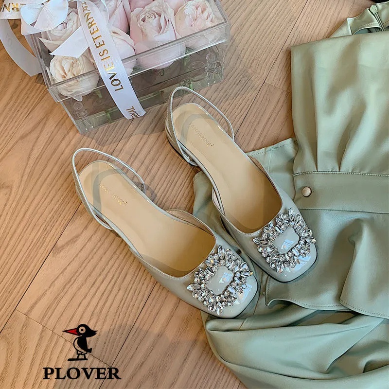 Giày cao gót đính đá phong cách Hàn Quốc thời trang xuân thu cho nữ