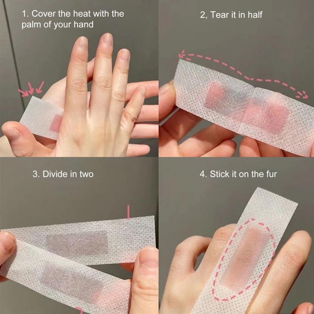 Set 10 Tờ Giấy Sáp Tẩy Lông Không Đau Hai Mặt Nhiều Màu Sắc