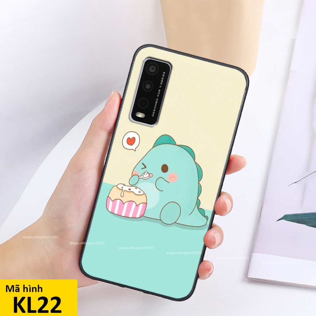 HOT🔥Ốp lưng VIVO Y12S-Y20-Y20S khủng long ăn kem dễ thương