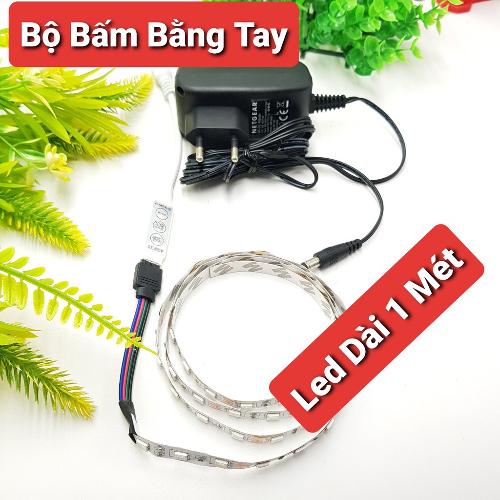 ❤️Led TikTok❤️Bộ Led Trang Trí RGB Dài 1 Mét Thay Đổi Màu TikTok Sử Dụng Đơn GiảnLED RGB 5050