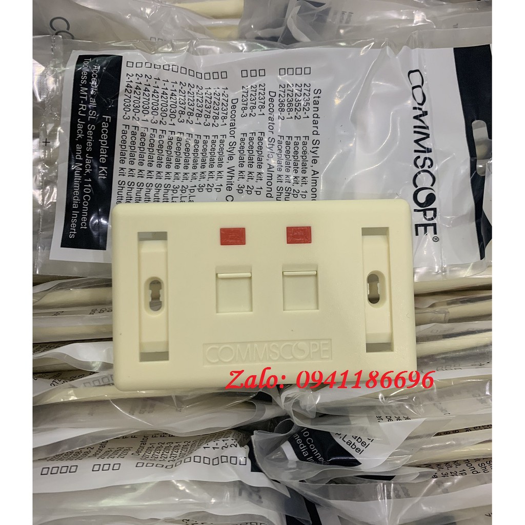 Mặt nạ outlet 2 cổng CommScope AMP