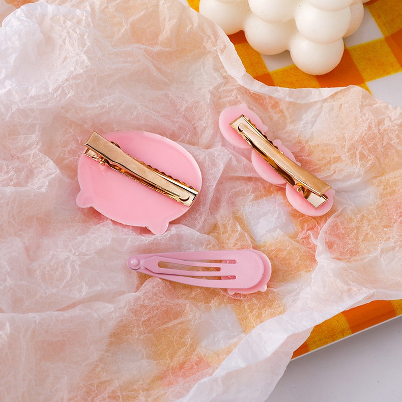 Kẹp Tóc Bằng Nhựa Acrylic Họa Tiết Hoạt Hình Kiểu Hàn Quốc Dễ Thương Cho Bé Gái