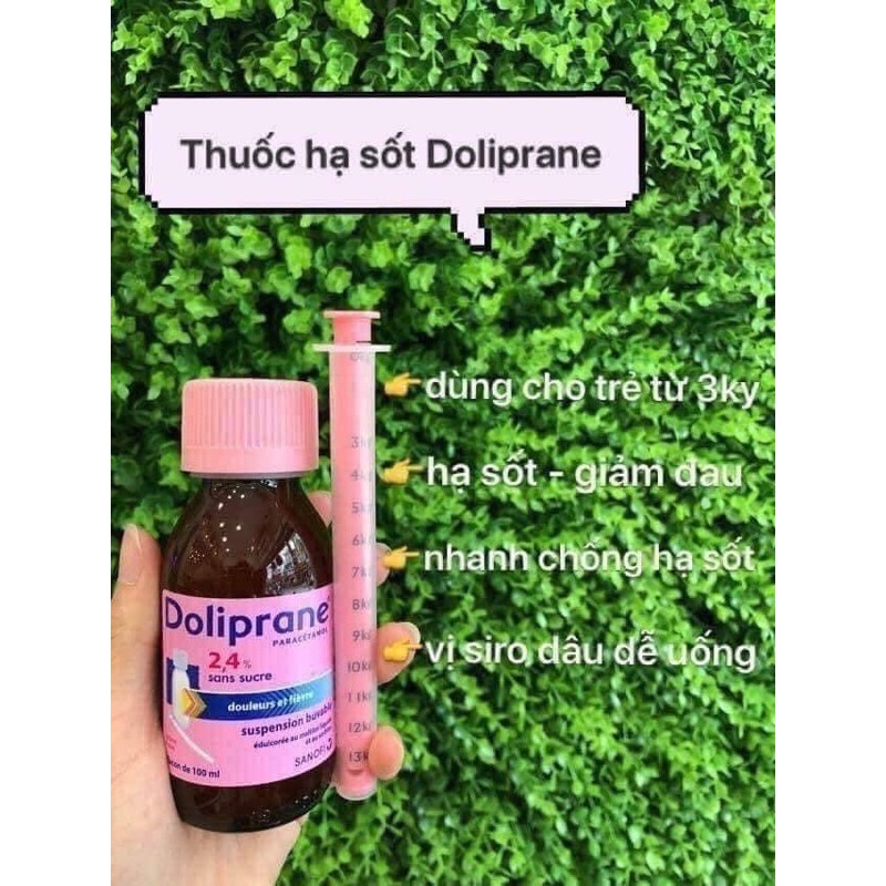 MẪU MỚI - Siro_Hạ_Sốt Doli Prane Pháp 100ML dành cho bé