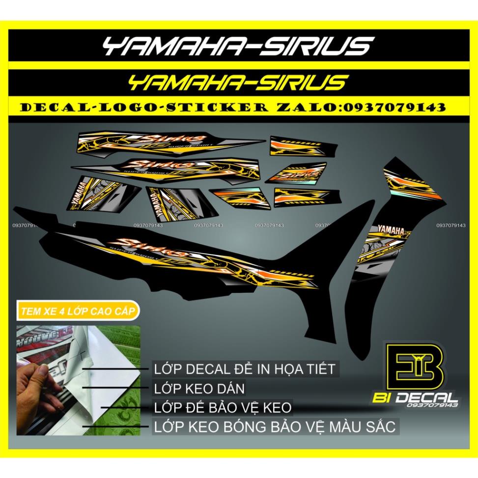 ( Quí khách vui lòng mang ra tiệm cho thợ dán ) Tem sirius