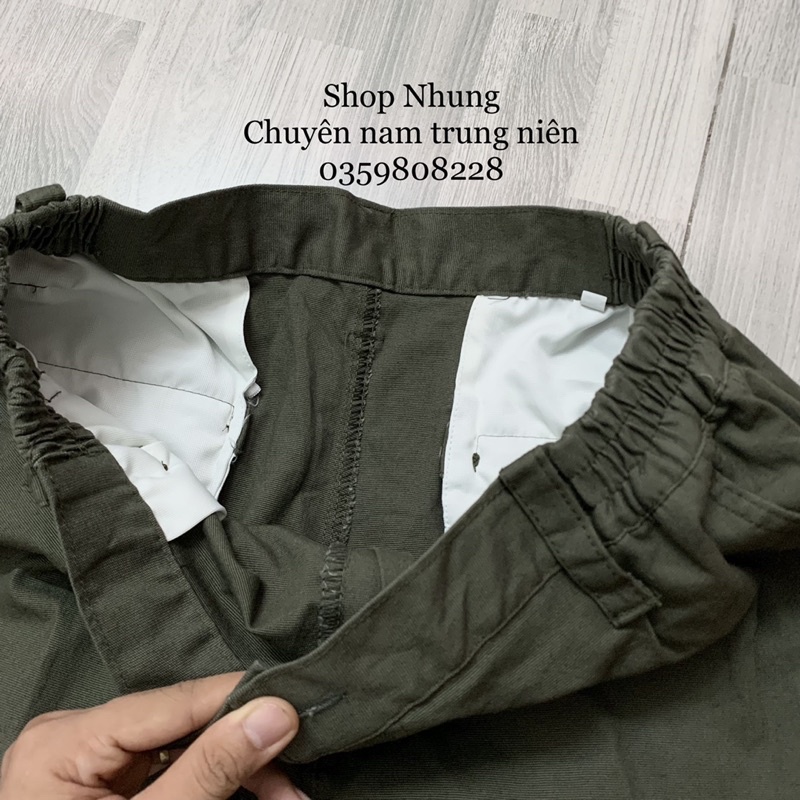 Quần kaki túi hộp nam trung niên USA Mỹ cực ngầu hàng đẹp co giãn