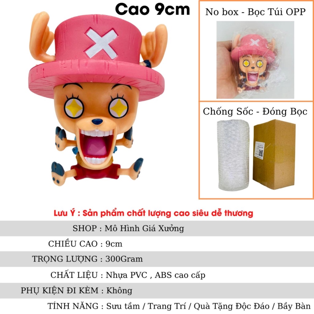 Mô hình One Piece chibi Chopper cực dễ thương cao 9cm , figure one piece , mô hình giá xưởng