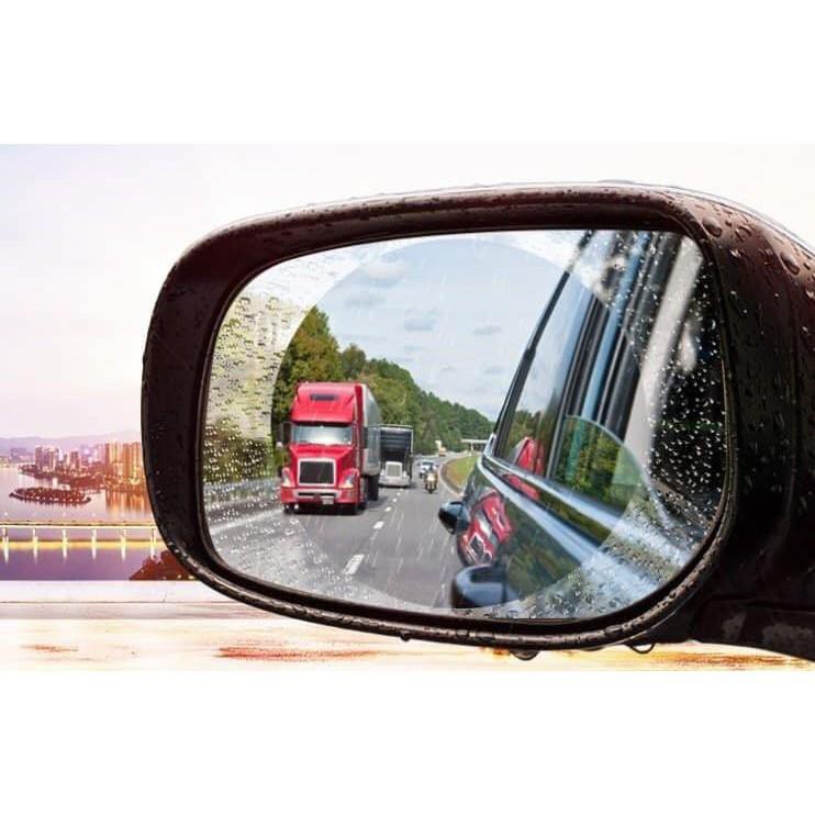 2 Miếng Dán NaNo Film Chống Mưa, Chống Mờ, Chống Chói Và Sương Mù Cho Gương Chiếu Hậu Xe Hơi, Xe Máy