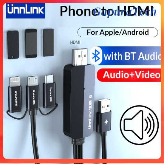 Đầu Chuyển Đổi Âm Thanh Bluetooth Type-C & Micro USB Sang HDMI