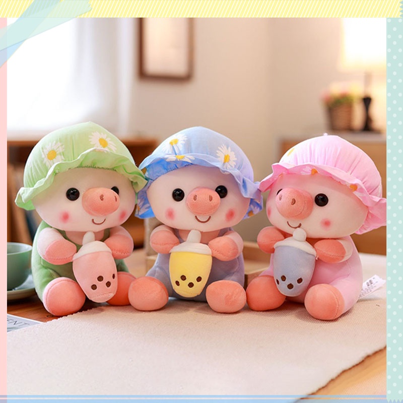 Đồ chơi nhồi bông Hình Chú Heo Hoạt Hình Dễ Thương 23cm