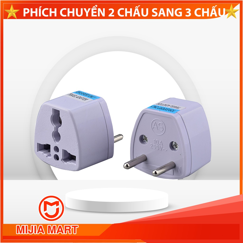 Phích cắm chuyển 3 chấu sang 2 chấu, đầu chuyển 3 chấu sang 2 chấu