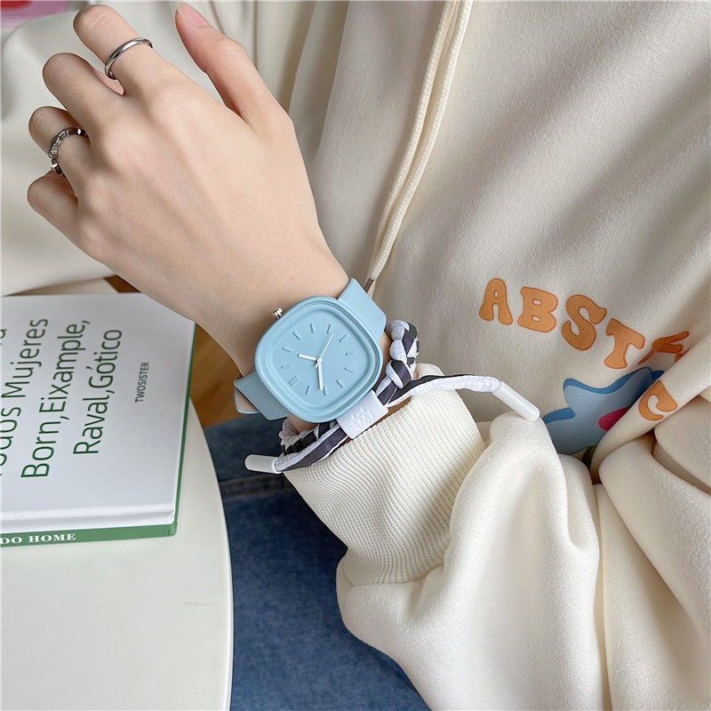 Đồng Hồ Tông Màu Pastel Phong Cách Vintage Thiết Kế Hàn Quốc