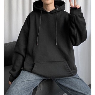 Áo khoác nỉ Hoodie Trơn Nam, Nữ, Trễ vai, Hoodie Basic Unisex Nỉ From Rộng ba màu hot 2021 | BigBuy360 - bigbuy360.vn