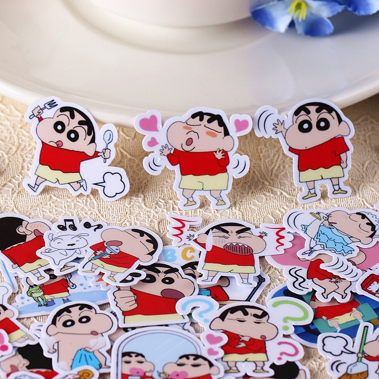 ❀ Crayon Shin-chan Q-1 Giấy và decal dán tường❀ 40Pcs/set Anime Album Scrapbooks Mixed DIY Decor Stickers ML07421
