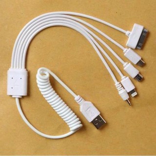 Cáp sạc đa năng 5 đầu lò xo