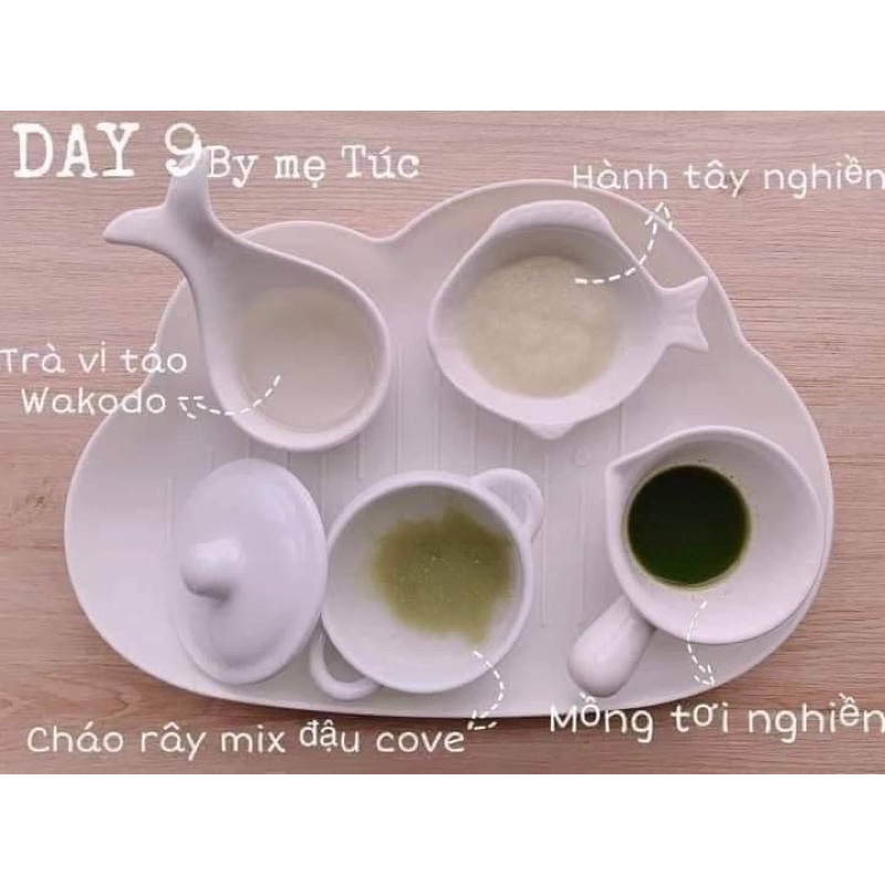 💥💥 Team Trắng-Chén/Bát sứ Ăn Dặm cho bé Màu Trắng ADKN *ADTT* BLW