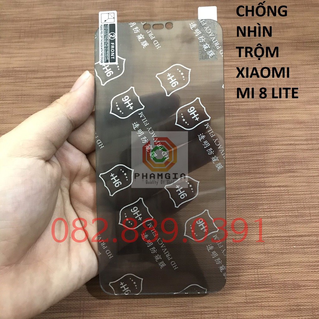 Cường lực Xiaomi Mi Note 8 / 8 Lite / Mi 8 Pro / Redmi note 7  Chống Nhìn Trộm 9H dẻo nano