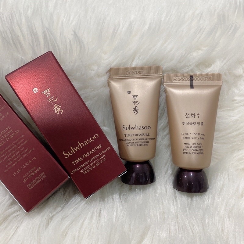 Sữa Rửa Mặt Thông Đỏ Nhân Sâm Sulwashoo 15ml date 2025