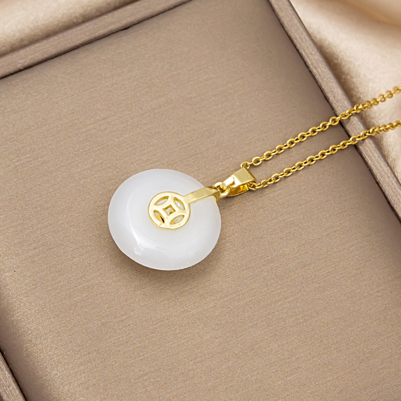 Vòng cổ dây kim loại đính hạt ngọc trai thời trang cho nữ