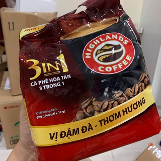 Cà Phê Highlands Coffee 3in1 Hòa Tan (40 Gói x 17g)
