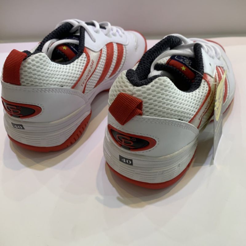 Giày Tennis Nam nữ chính hãng CP 046 thương hiệu Việt Trắng phối