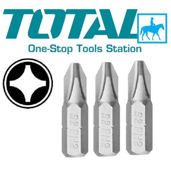 TOTAL Bộ 3 Mũi Bắt Vít Bake Nam Châm PH2 25mm TAC16PH213_3