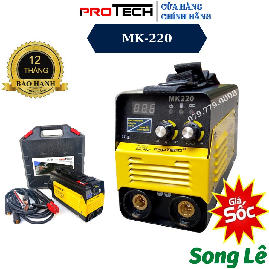 Máy Hàn Điện Tử Mini - Protech MK 220 - Có Hộp Nhựa - Gia Đình và Thợ (Hàn Được Điện Yếu)