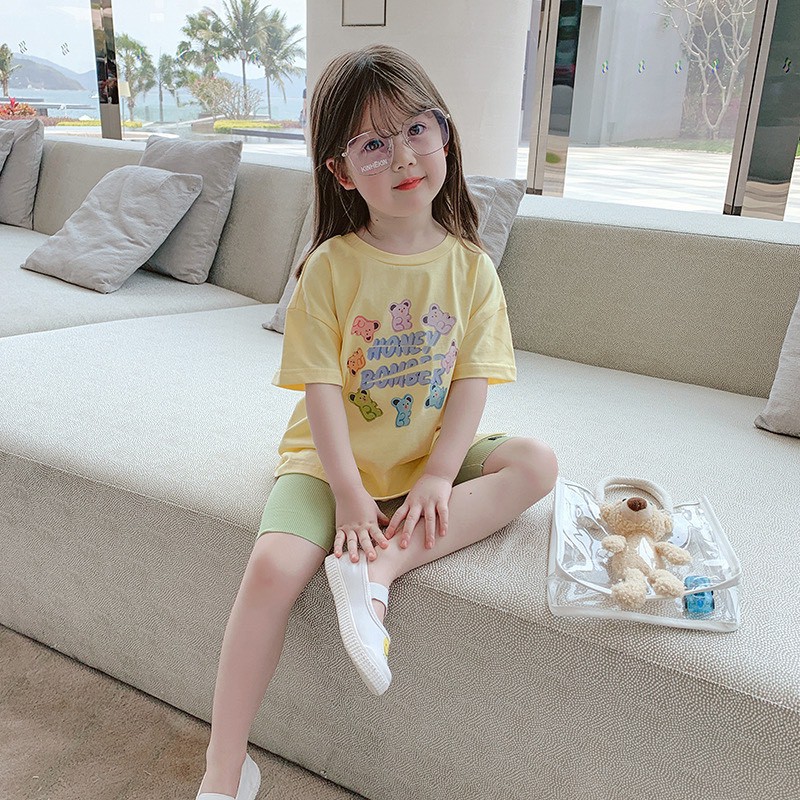 Áo bé gái (Sz 8 - 30kg)  Áo thun trẻ em nữ cộc tay chất cotton đẹp cho bé 2 - 8 tuổi họa tiết dễ thương