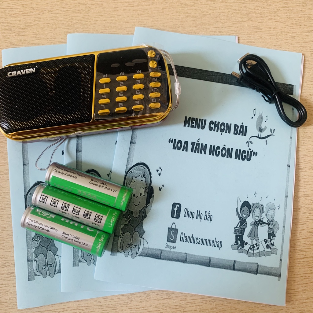 Loa học tiếng anh cho bé, loa tắm ngôn ngữ cho bé, đài FM