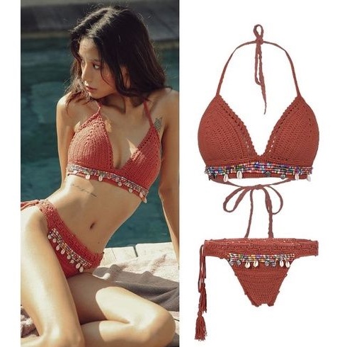 Bikini len móc cam (Clip + ảnh thật)