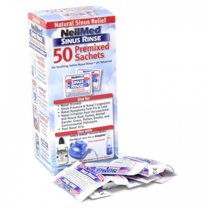 ￼Hộp 50 gói muối rửa mũi NeilMed Sinus Rinse 50 sachets - Dành cho người lớn