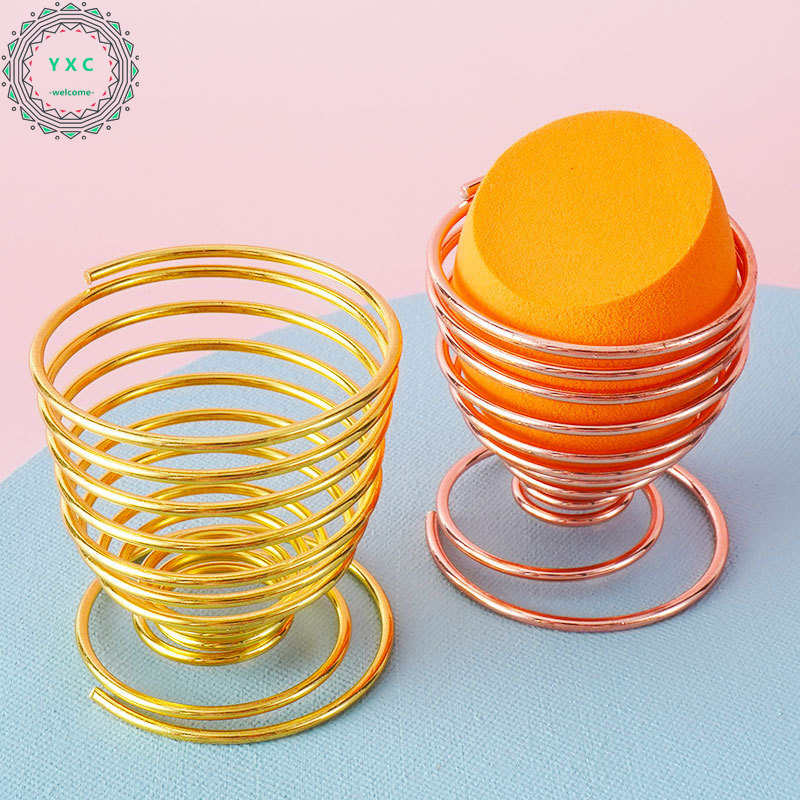 (Hàng Mới Về) Giá Đỡ Mút Trang Điểm Bằng Kim Loại 2 Màu Hợp Thời Trang Và Vệ Sinh