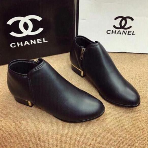 Boot cổ thấp gót tag vàng - Sale 1
