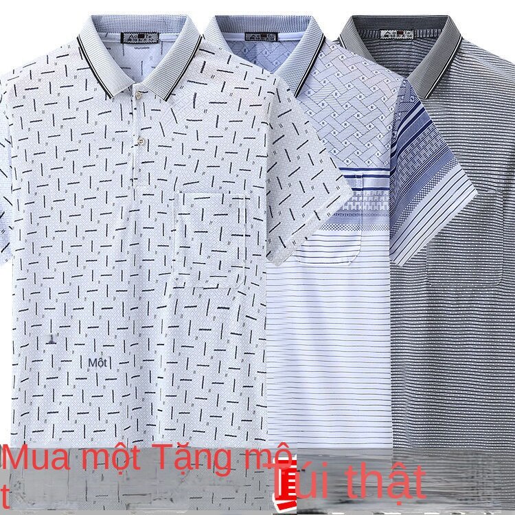 Áo Thun POLO Ngắn Tay Phong Cách Mới Thời Trang Mùa Hè Cho Nam Trung Niên 40-60 Tuổi GI44