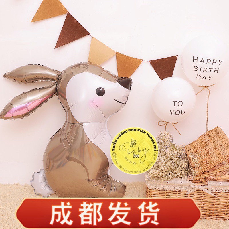 Bóng thú rừng voi, hươu, nai, chó trang trí sinh nhật Baby bee