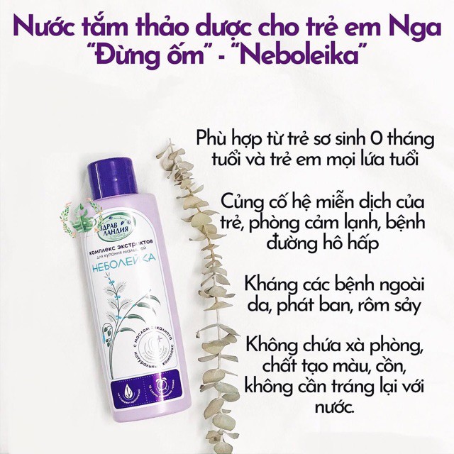 Sữa tắm thiên nhiên &quot;Đừng ốm&quot; chống CẢM CÚM - Nga